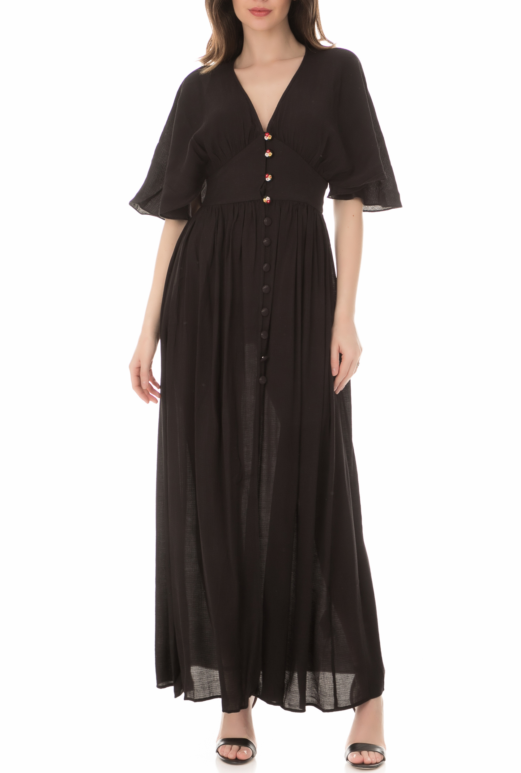 TRAFFIC PEOPLE – Γυναικείο μάξι φόρεμα TRAFFIC PEOPLE μαύρο