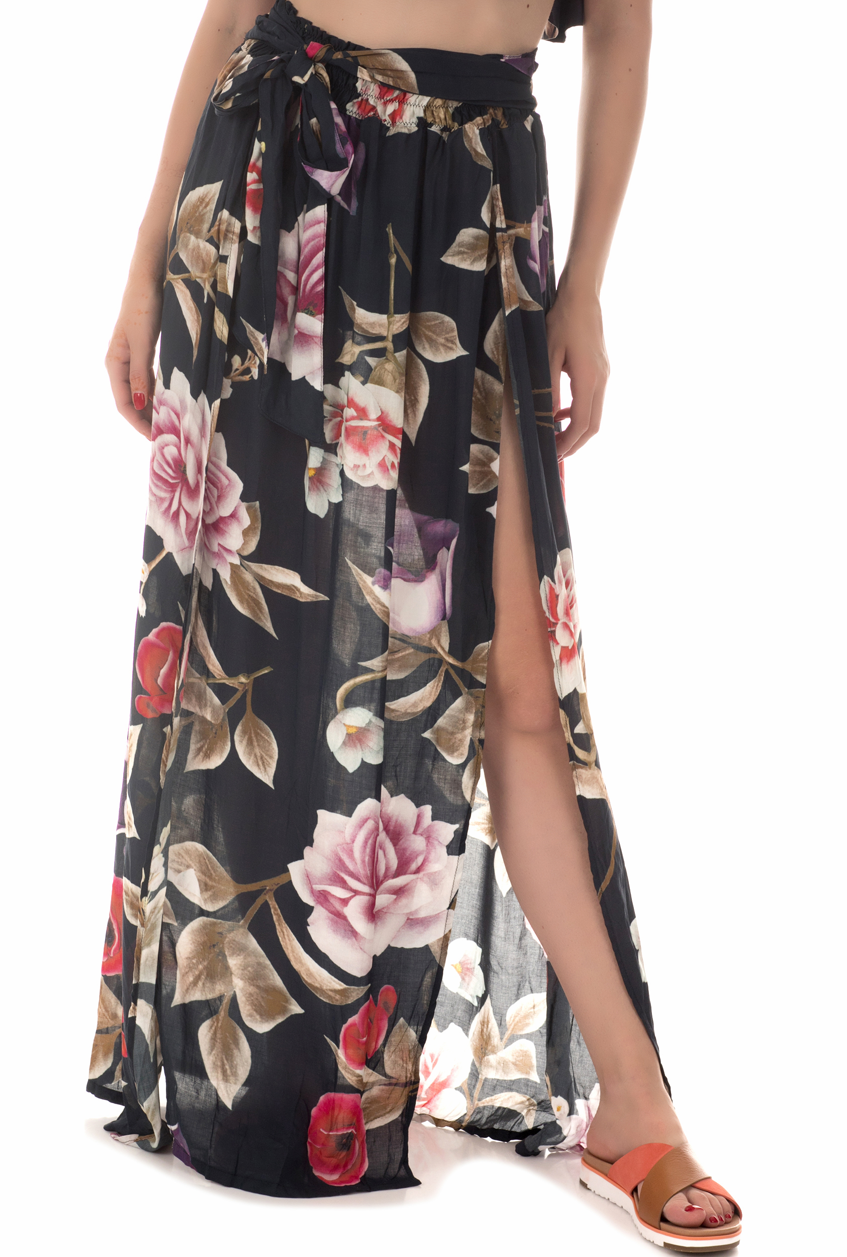 AGUA BENDITA – Γυναικεία maxi φούστα παραλίας AGUA BENDITA AMAIA JASMINE floral μαύρη