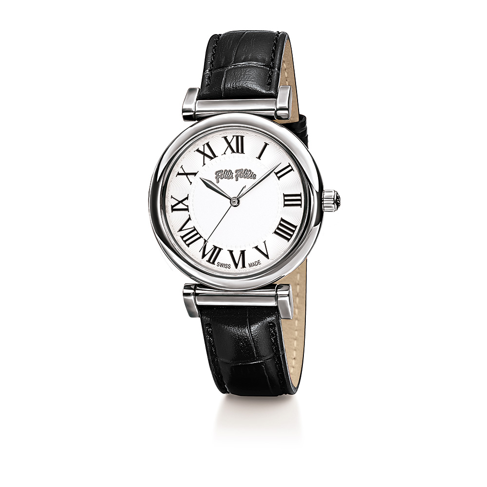 FOLLI FOLLIE – Γυναικείο ρολόι με δερμάτινο λουράκι FOLLI FOLLIE OBSESSION μαύρο