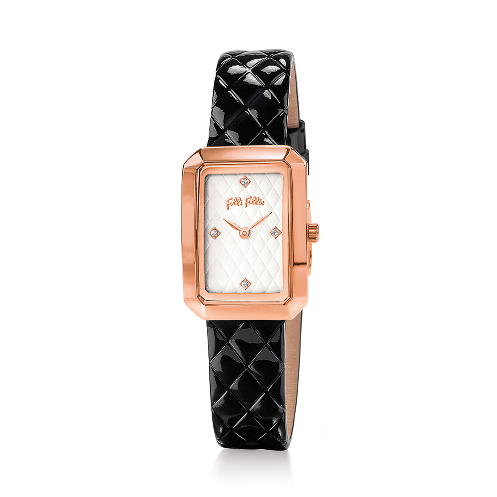 FOLLI FOLLIE – Γυναικείο ρολόι με δερμάτινο λουράκι FOLLI FOLLIE STYLE CODE μαύρο