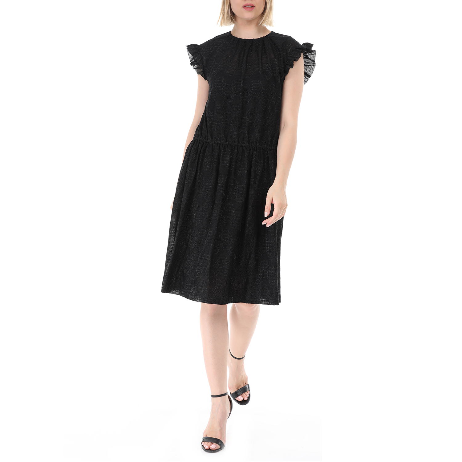 PRE-MISSONI – Γυναικείο mini φόρεμα PRE-MISSONI μαύρο ασημί