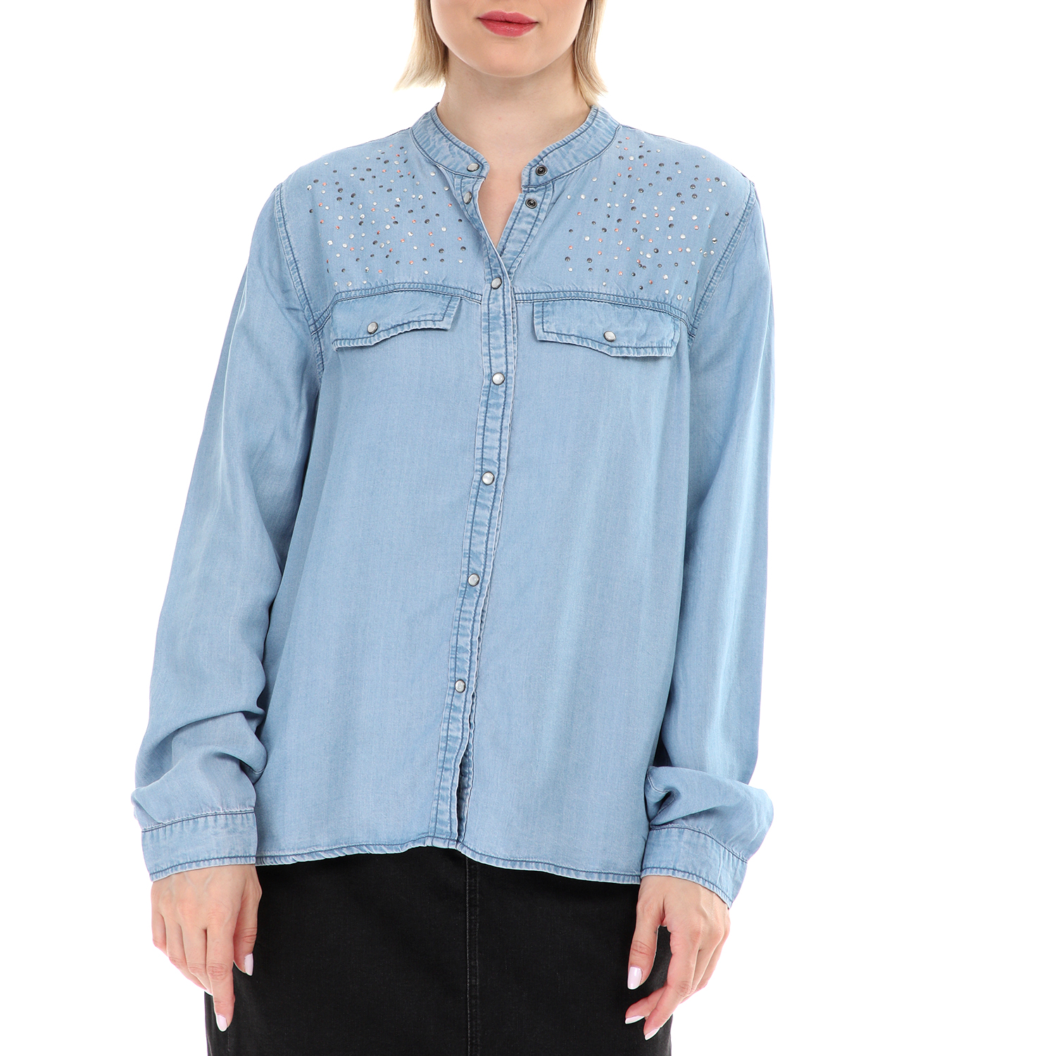 GARCIA JEANS – Γυναικείο μακρυμάνικο πουκάμισο GARCIA JEANS μπλε