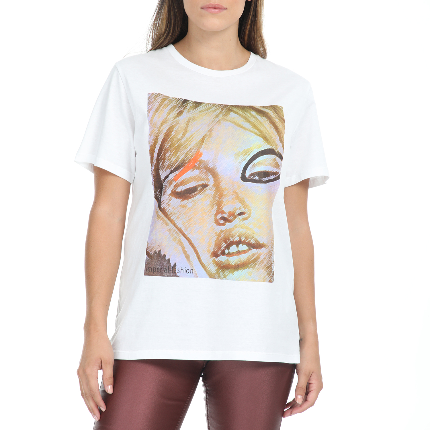 IMPERIAL – Γυναικείο t-shirt IMPERIAL λευκό