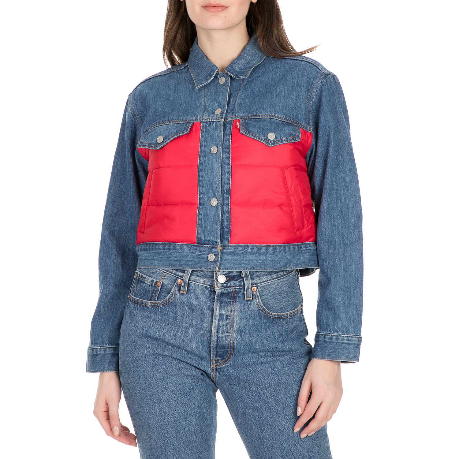 LEVI’S – Γυναικείο jean jacket LEVI’S μπλε κόκκινο