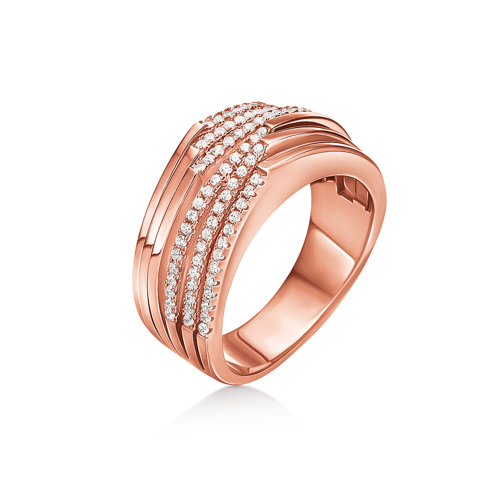FOLLI FOLLIE – Ασημένιο δαχτυλίδι FOLLI FOLLIE ροζ χρυσό