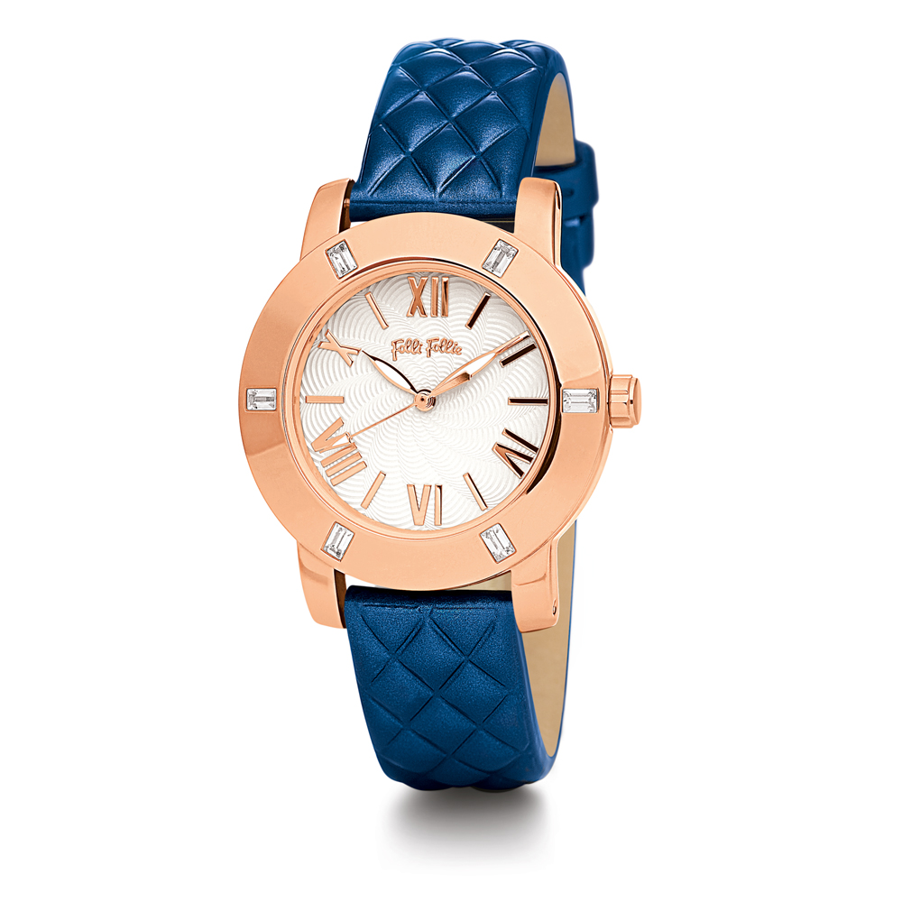 FOLLI FOLLIE – Γυναικείο ρολόι FOLLI FOLLIE μεταλλικό μπλε