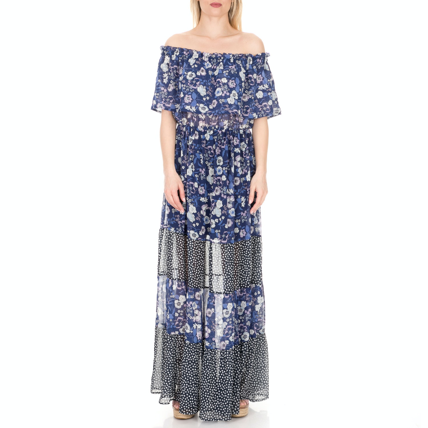 ANNARITA – Γυναικείο μακρύ φόρεμα ANNARITA μπλε