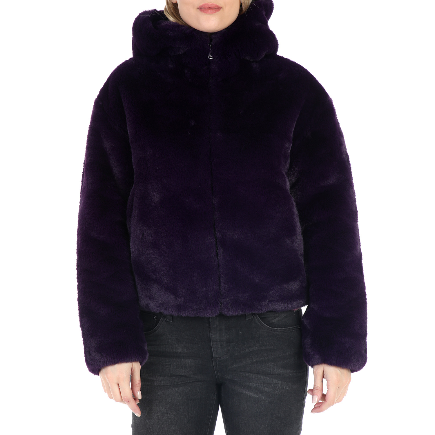 TAVUS – Γυναικείο γούνινο jacket TAVUS μοβ