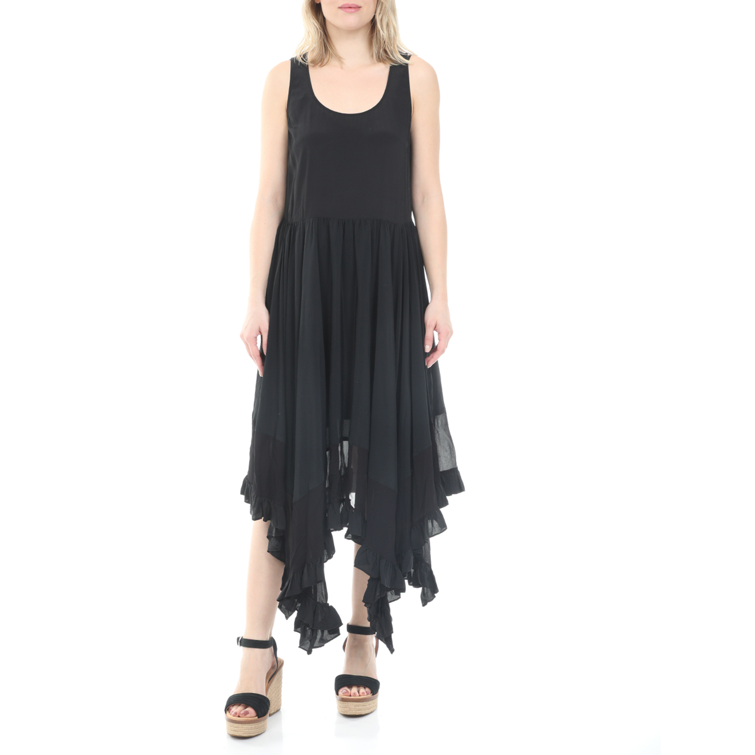 TWIN-SET – Γυναικείο maxi φόρεμα TWIN-SET μαύρο