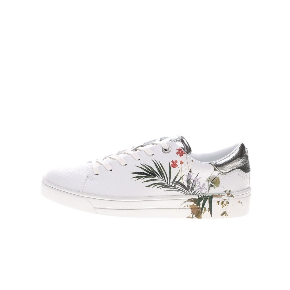 TED BAKER – Γυναικεία sneakers TED BAKER PENIL HIGHLAND EXOTIC DETAIL T λευκά