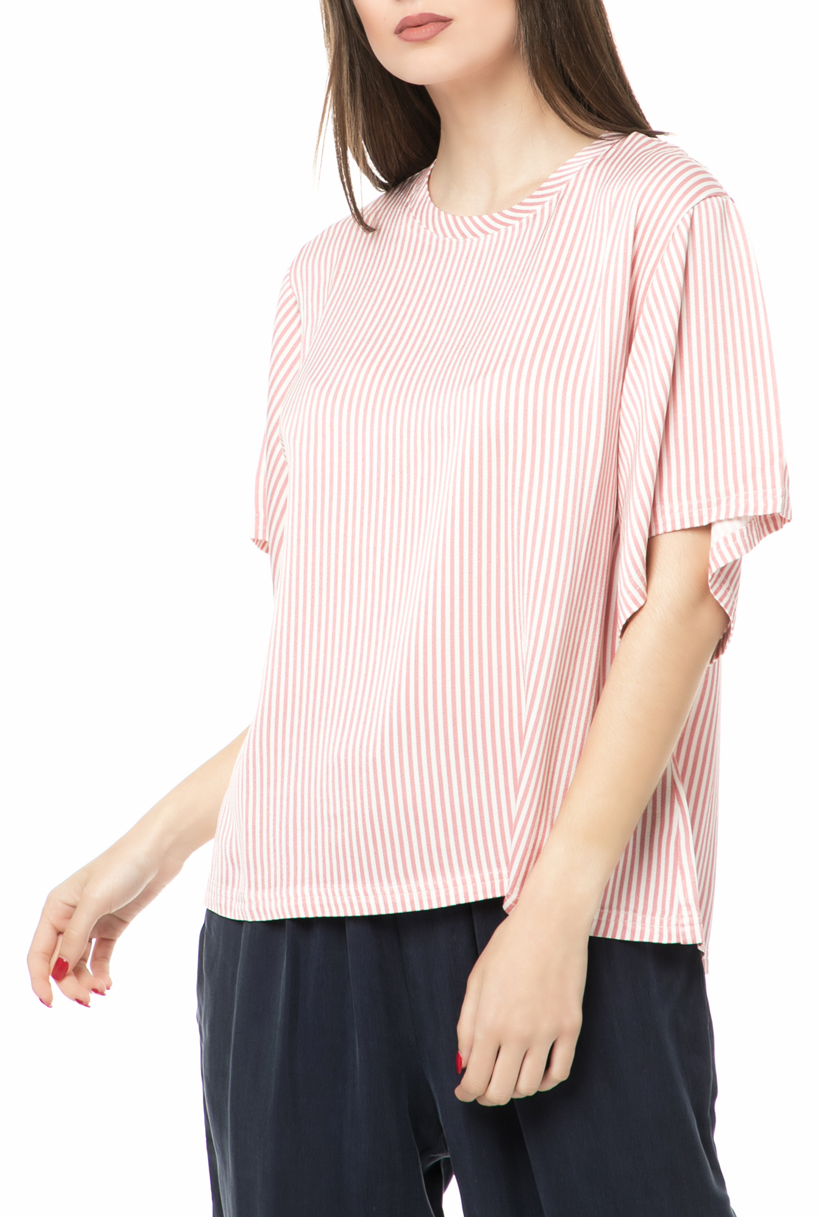 AMERICAN VINTAGE – Γυναικεία κοντομάνικη μπλούζα ARI143IE18 AMERICAN VINTAGE ριγέ