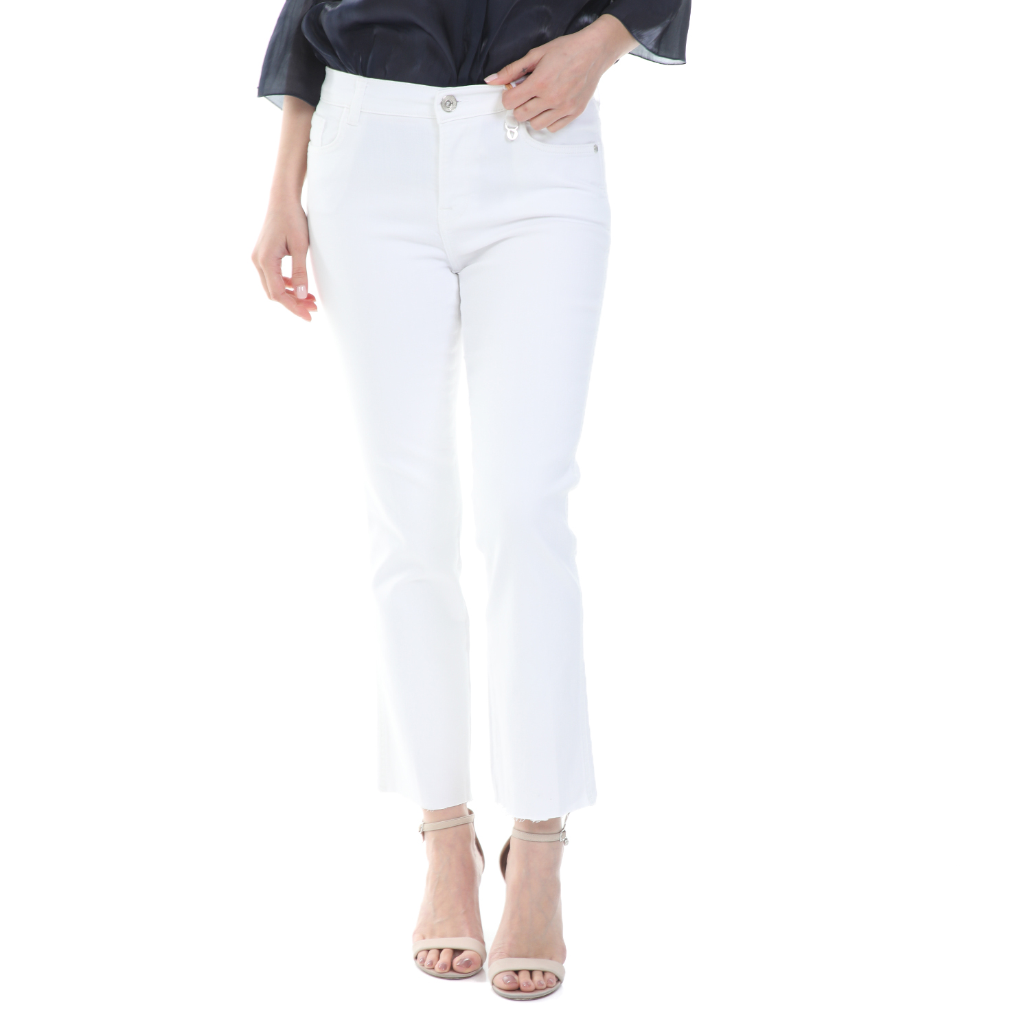 MOS MOSH – Γυναικείο jean παντελόνι MOS MOSH Ashley λευκό