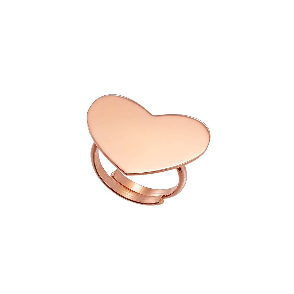 VOGUE – Γυναικείο ασημένιο δαχτυλίδι καρδιά VOGUE ροζ χρυσό