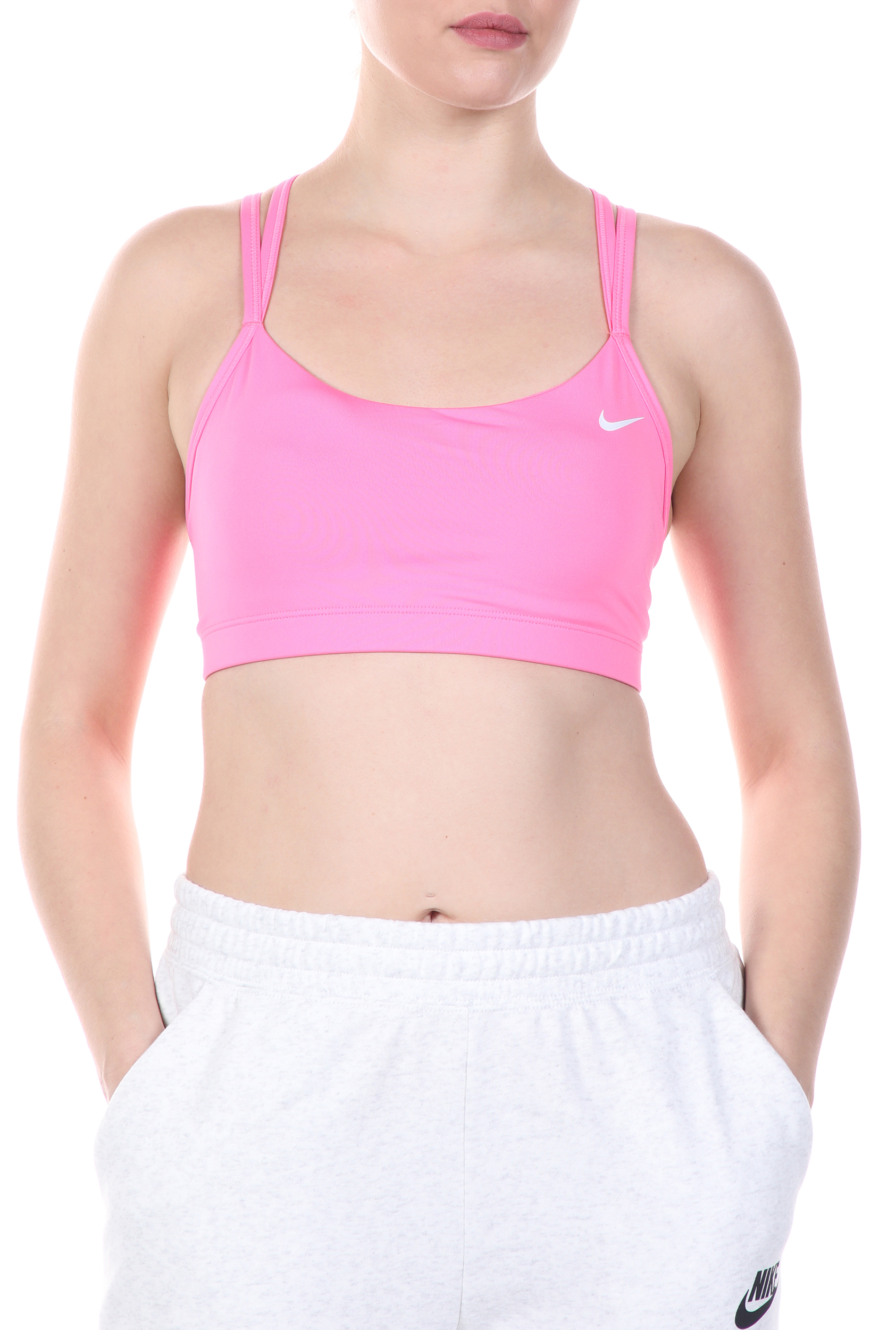 NIKE – Γυναικείο αθλητικό μπουστάκι NIKE FAVORITES STRAPPY BRA ροζ