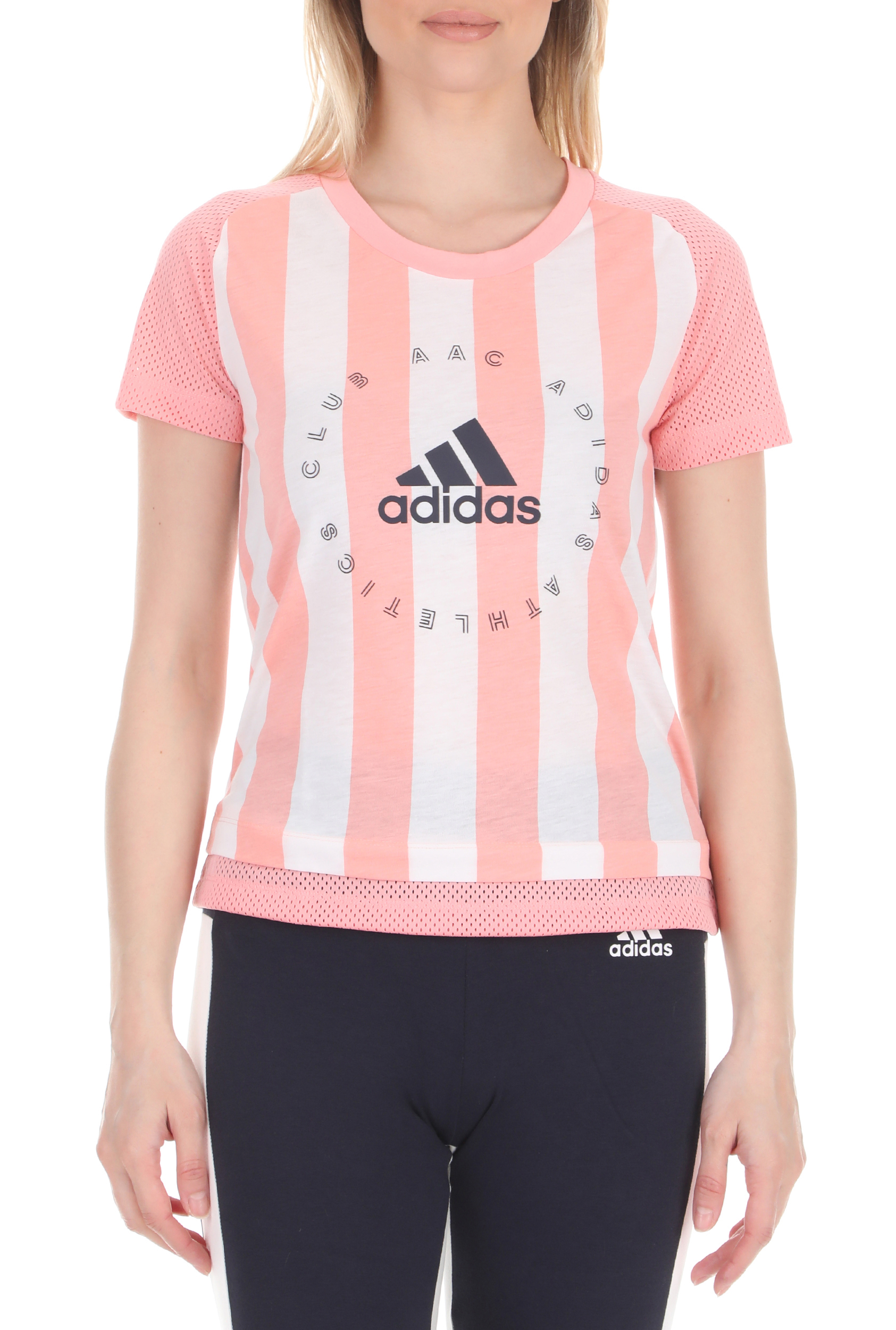 adidas Performance – Γυναικείο t-shirt adidas Performance W AAC Tee ροζ λευκή