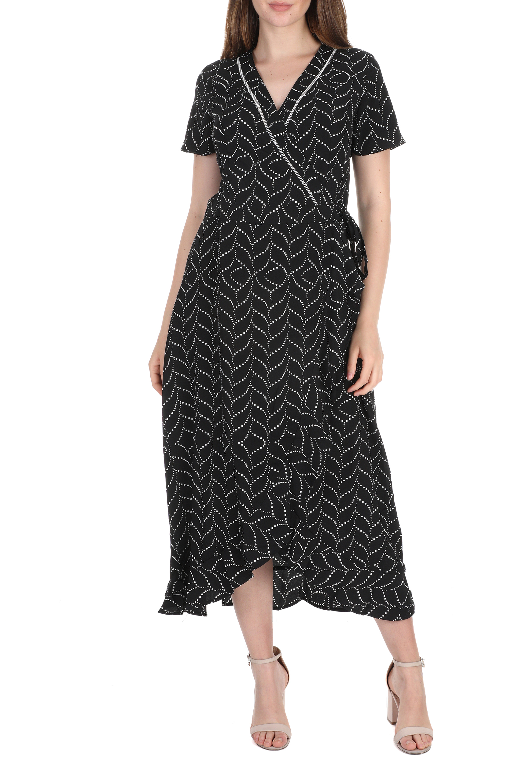 MOLLY BRACKEN – Γυναικείο μακρύ φόρεμα MOLLY BRACKEN ασπρόμαυρο