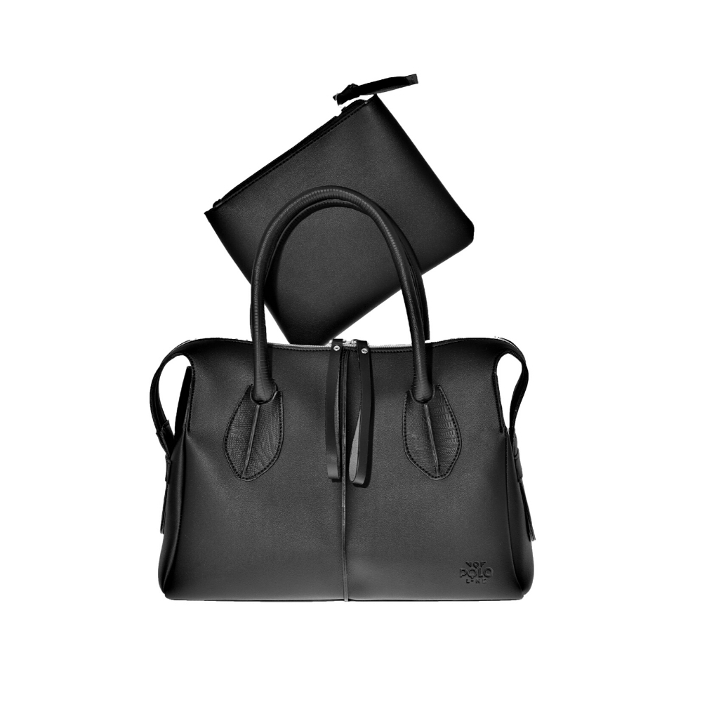 VQF POLO LINE – Γυναικεία τσάντα χειρός VQF POLO LINE 1609 μαύρη