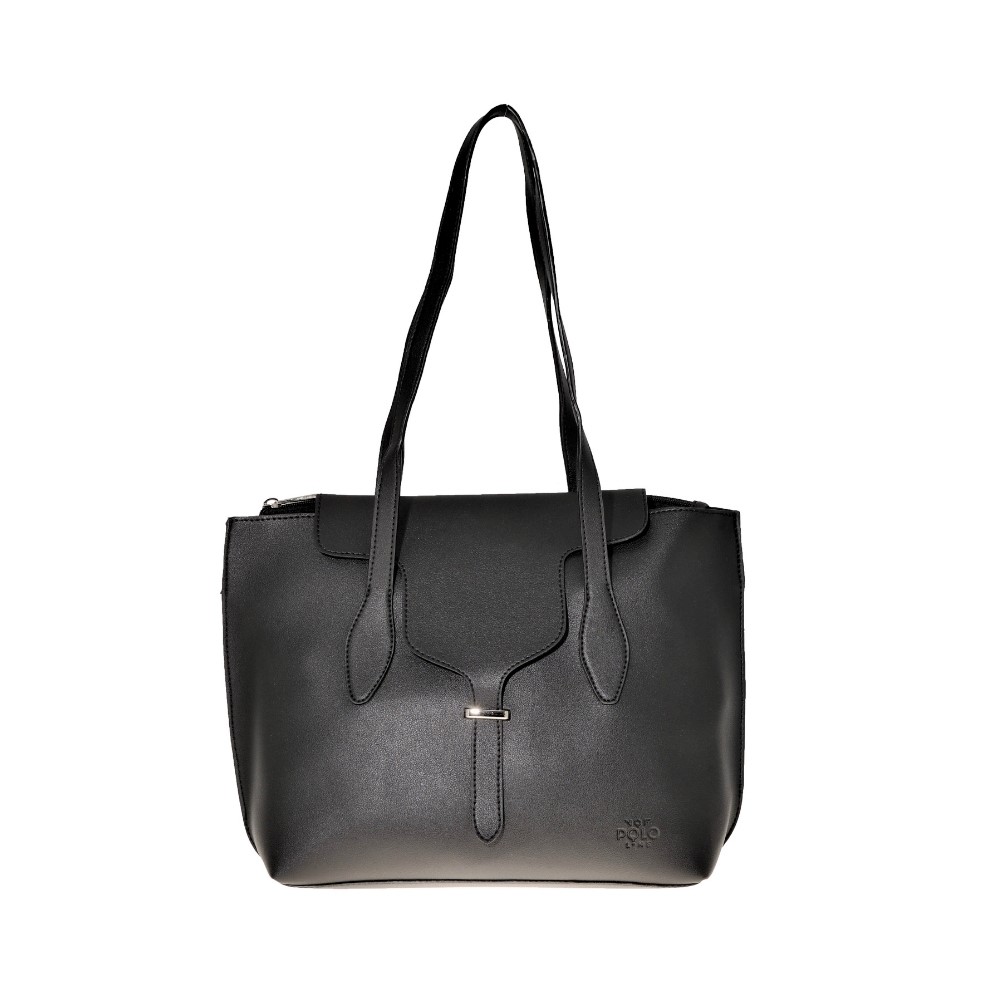 VQF POLO LINE – Γυναικεία τσάντα ώμου VQF POLO LINE 1614 μαύρη