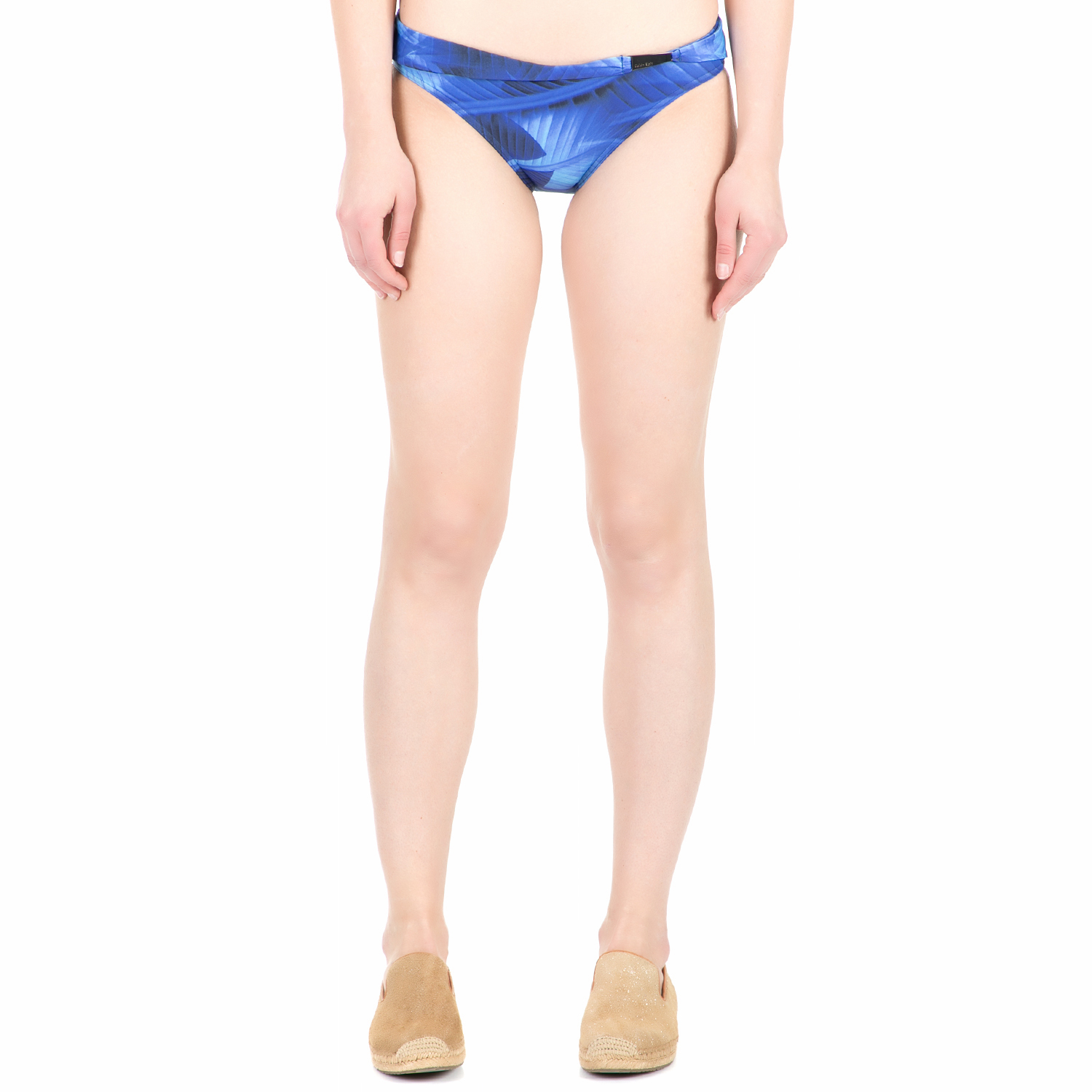 CK UNDERWEAR – Γυναικείο σλιπ μπικίνι CK Underwear BELTED FULL μπλε