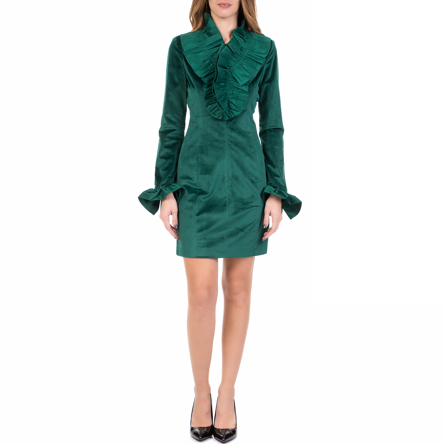 SILVIAN HEACH – Γυναικείο μίνι φόρεμα με βολάν MONTERREY SILVIAN HEACH πράσινο